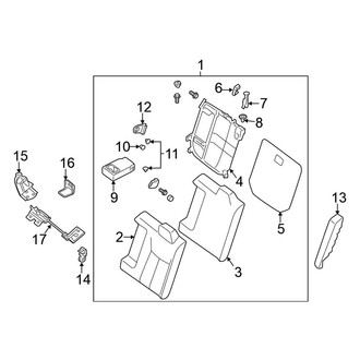 Nissan OE - Seats & Tracks - Rear Seat Components (Seat Back, 60% Side)
