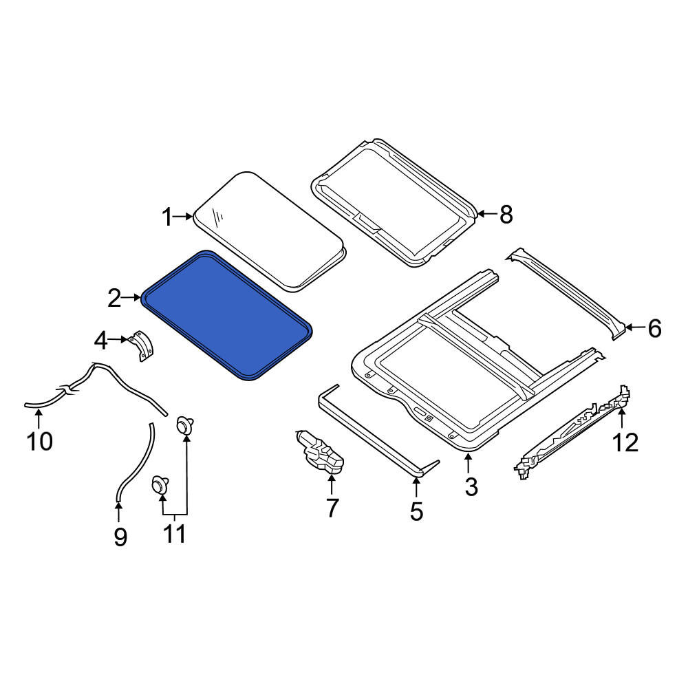 Nissan OE 739673DN5A - Sunroof Seal