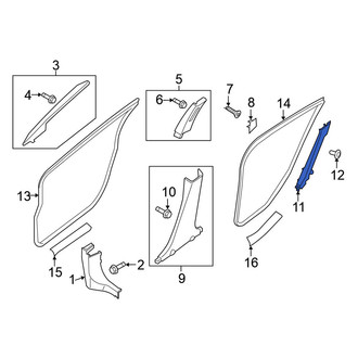 Nissan OE - Left Lower Body C-Pillar Trim Panel