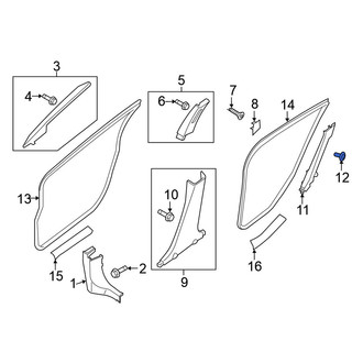 Nissan OE - Quarter Panel Trim Panel Clip