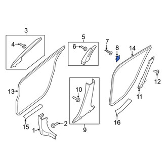 Nissan OE - Body B-Pillar Trim Panel Cap