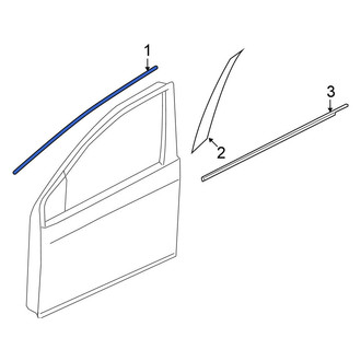 Nissan OE - Front Left Upper Black Out Tape