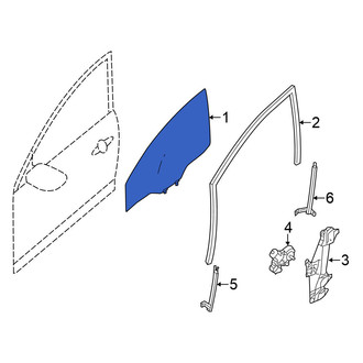 Nissan OE - Rear Left Door Glass