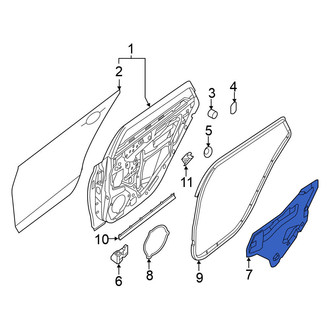 Nissan OE - Rear Left Door Water Deflector