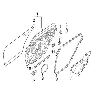Nissan OE - Rear Door - Door & Components