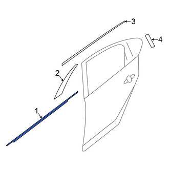 Nissan OE - Rear Left Door Belt Molding