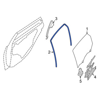 Nissan OE - Rear Left Upper Window Channel