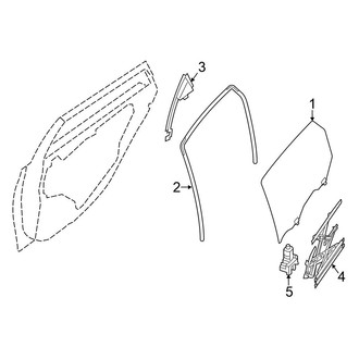 Nissan OE - Rear Door - Glass & Hardware