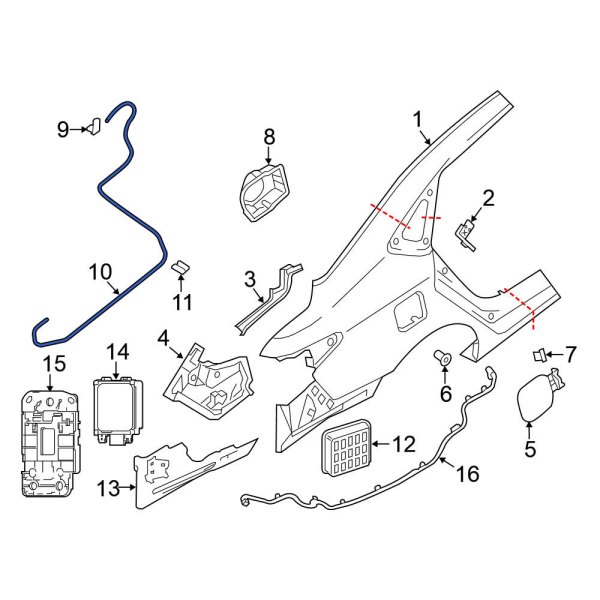 Fuel Filler Door Release Cable