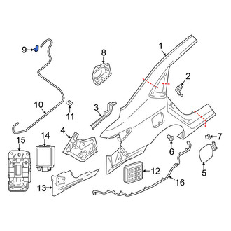 Nissan OE - Rear Fuel Door Latch