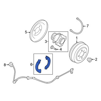 Nissan OE - Rear Drum Brake Shoe