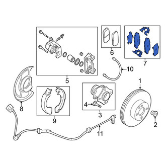 Nissan OE - Rear Disc Brake Hardware Kit