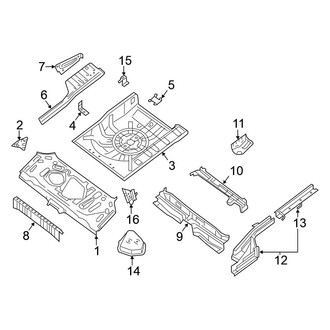 Nissan OE - Rear Body & Floor - Floor & Rails