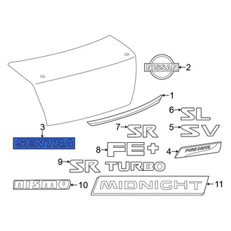 Nissan OE - Rear Deck Lid Emblem