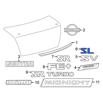 Nissan OE - Rear Deck Lid Emblem