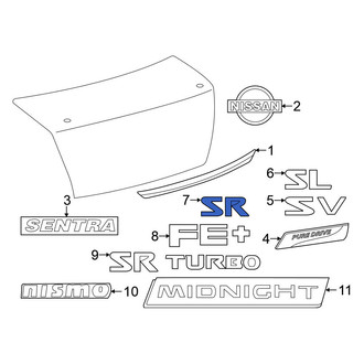 Nissan OE - Rear Deck Lid Emblem