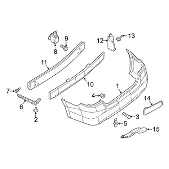 Nissan OE - Rear Bumper - Bumper & Components (W/O Nismo)