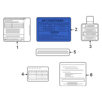 Nissan OE - A/C System Information Label