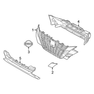 Nissan OE - Front Bumper & Grille - Grille & Components