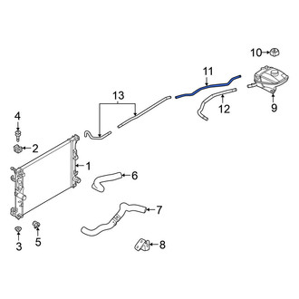 Nissan OE - Upper Engine Coolant Overflow Hose