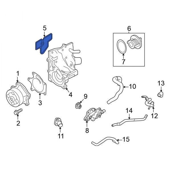 Engine Coolant Thermostat Housing Gasket