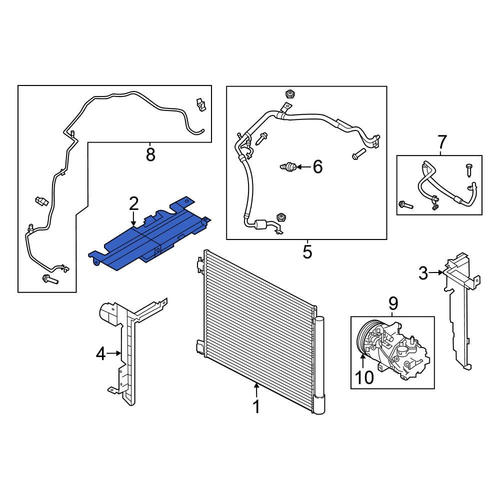 Nissan OE 921826LB0B - Front Upper A/C Condenser Duct