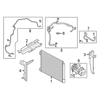 Nissan OE - Air Conditioner & Heater - Condenser, Compressor & Lines