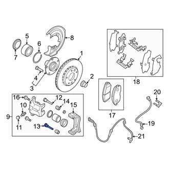 Nissan OE - Front Lower Disc Brake Caliper Pin