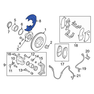 Nissan OE - Front Right Brake Dust Shield
