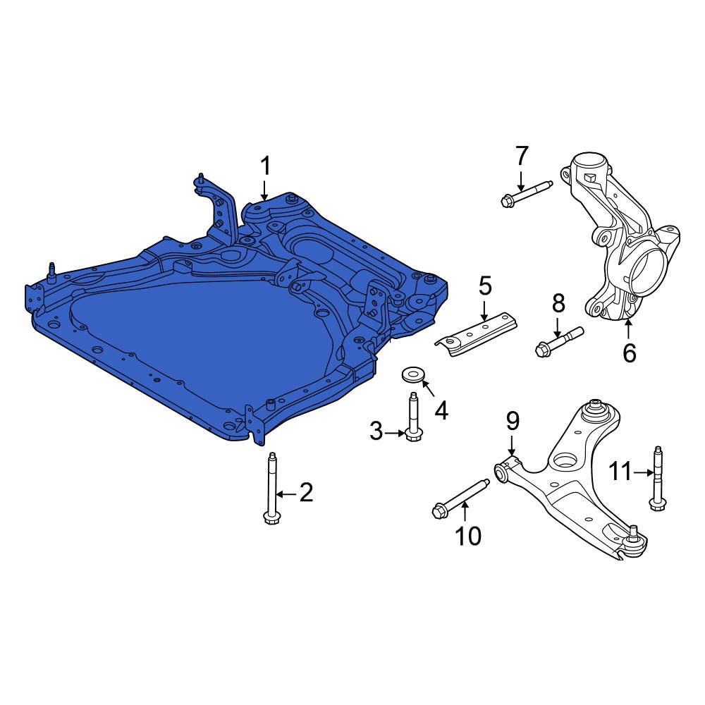 Nissan OE 544016LT0C - Front Suspension Subframe Crossmember
