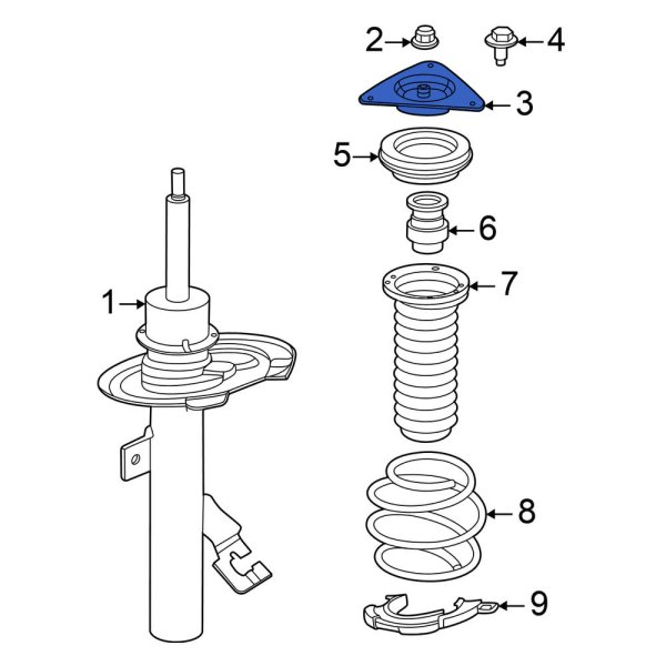 Nissan OE 543206LB0A Front Suspension Strut Mount