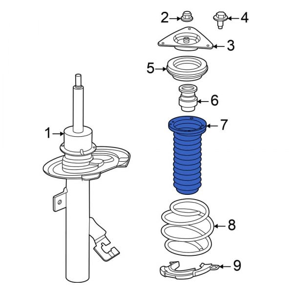 Nissan OE 540346LB0A Front Suspension Strut Bellows