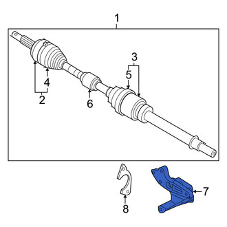 Nissan OE - Front Right CV Axle Shaft Carrier Bearing Bracket