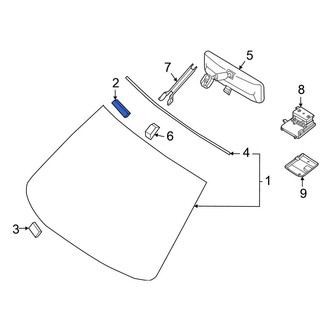 Nissan OE - Front Upper Windshield Spacer