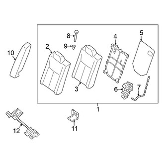 Nissan OE - Seats & Tracks - Rear Seat Components (Seat Back, 40% Side)