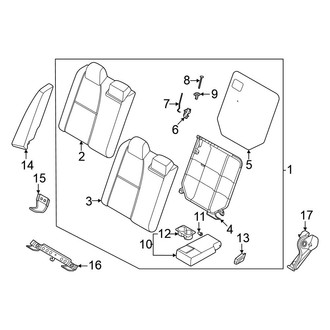 Nissan OE - Seats & Tracks - Rear Seat Components (Seat Back, 60% Side)