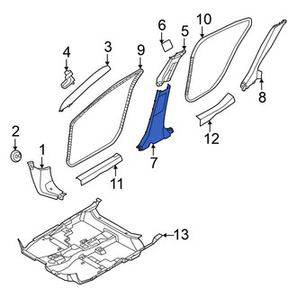 Nissan OE - Left Lower Body B-Pillar Trim Panel Cap