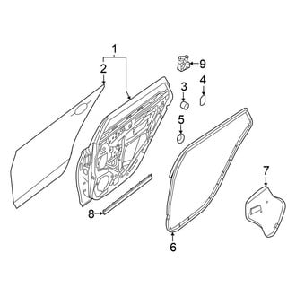 Nissan OE - Rear Door - Door & Components