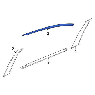 Nissan OE - Rear Right Upper Black Out Tape
