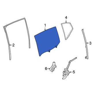 Nissan OE - Front Left Door Glass