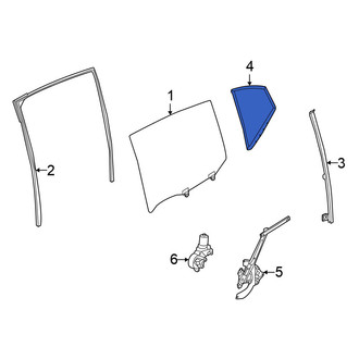Nissan OE - Rear Left Vent Window Assembly