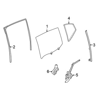 Nissan OE - Rear Door - Glass & Hardware