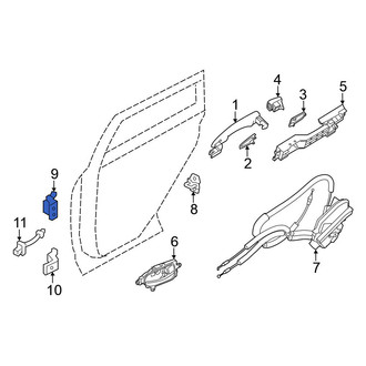 Nissan OE - Front Left Upper Door Hinge