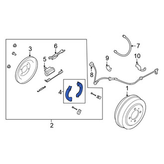 Nissan OE - Rear Drum Brake Shoe