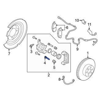 Nissan OE - Front Upper Disc Brake Caliper Pin