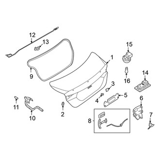 Nissan OE - Trunk Lid - Lid & Components