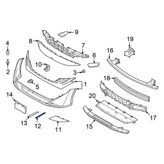 Nissan OE - Front Left Upper Outer Bumper Trim