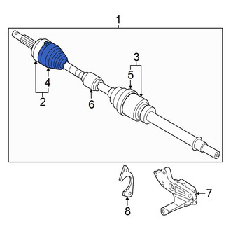 Nissan OE - Front Outer CV Joint Boot Kit
