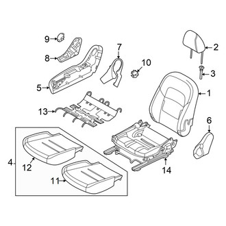 Nissan OE - Seats & Tracks - Passenger Seat Components