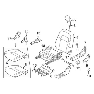 Nissan OE - Seats & Tracks - Driver Seat Components